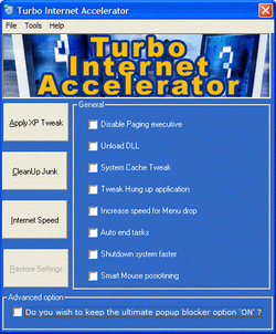 Turbo Internet Accelerator Screenshot